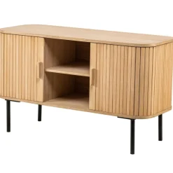 Nordlys - Meuble TV Scandinave Bois Massif 2 Portes