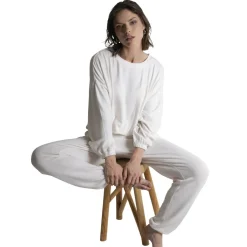 Ocea t-shirt manches longues blanc en viscose