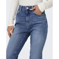 Onlemily Stretch Hw St Ak Dnm Cro571Noos bleu denim en coton Mila