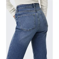 Onlemily Stretch Hw St Ak Dnm Cro571Noos bleu denim en coton Mila