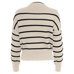 Onlibi Ls O-Neck Noos Knt blanc;gris en viscose Xena