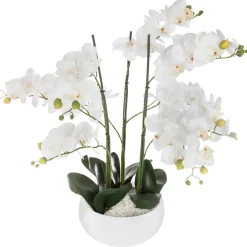 Orchidée pot céramique blanc H65