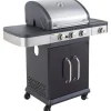 Pack Barbecue gaz Américain FIDGI 3 brûleurs et Housse avec Coffret 3 pièces aimantés