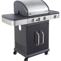 Pack Barbecue gaz Américain FIDGI 3 brûleurs et Housse avec Coffret 3 pièces aimantés