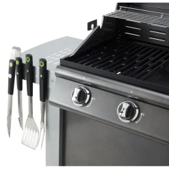 Pack Barbecue gaz Américain FIDGI 3 brûleurs et Housse avec Coffret 3 pièces aimantés