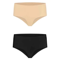 Pack de 2 culottes taille haute invisibles Beige Bye Bra