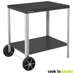 Pack Desserte de jardin MEDIA avec Housse Barbecue et plancha Rectangulaire