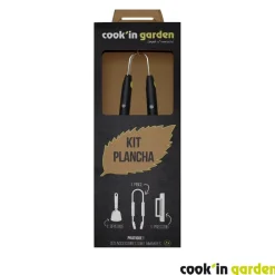 Pack Plancha gaz à poser FINESTA 3 Brûleurs avec capot, Housse barbecue et plancha à poser et Kit cuisson plancha