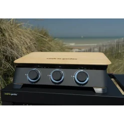 Pack Plancha gaz DUNE avec Housse pour barbecue et plancha et Kit pour cuisson plancha