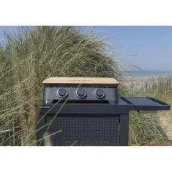 Pack Plancha gaz DUNE avec Housse pour barbecue et plancha et Kit pour cuisson plancha