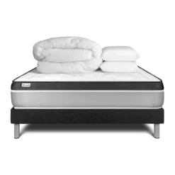 Pack prêt a dormir VITAL ERGO sommier Kit noir