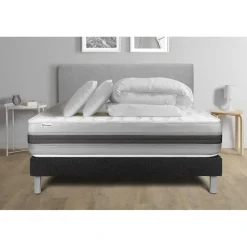 Pack prêt a dormir VITALSPRING RECOVER sommier Kit gris Foncé