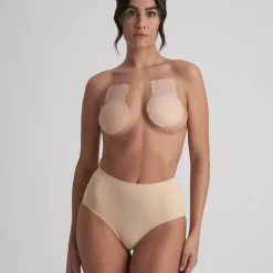 Paire de remonte-seins en silicone mate réutilisable Beige Pull-ups & Lifts Bye Bra
