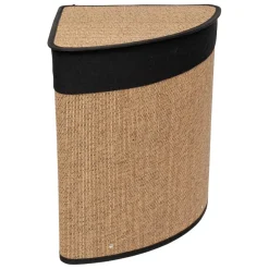 Panier à linge d'angle en bambou 48L