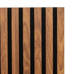 Panneau décoratif mural Colva bois foncé marron
