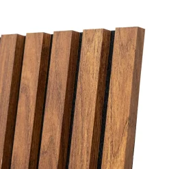 Panneau décoratif mural Colva bois foncé marron