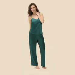 Pantalon - Emeraude vert en soie