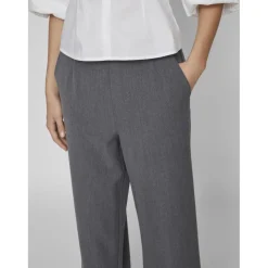 Pantalon à jambe large gris