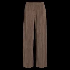 Pantalon à jambe large marron clair Uma
