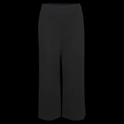 Pantalon à jambe large taille haute noir Noor