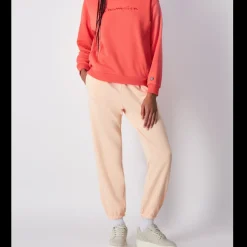 Pantalon à ourlet élastique femme - Rose