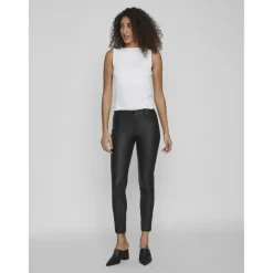 Pantalon 5 poches skinny fit noir en viscose