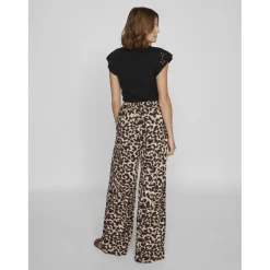Pantalon ample à imprimé léopard Leoa noir Nia