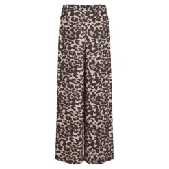 Pantalon ample à imprimé léopard Leoa noir Nia