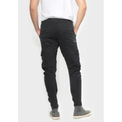 Pantalon cargo Alban noir en coton
