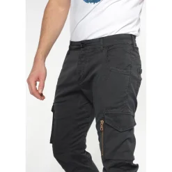 Pantalon cargo Alban noir en coton
