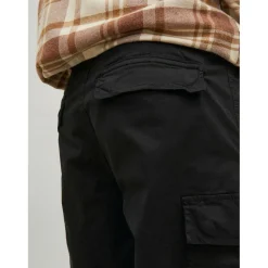 Pantalon cargo Carrot Fit Noir en coton