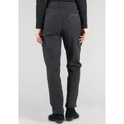 Pantalon cargo CASTELLA noir en coton