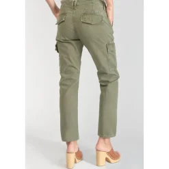 Pantalon cargo Castellas kaki vert en coton