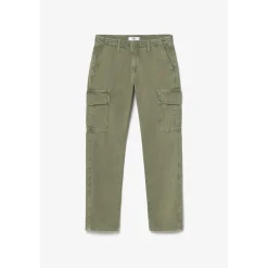 Pantalon cargo Castellas kaki vert en coton