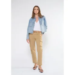 Pantalon cargo JOW beige en coton Pia
