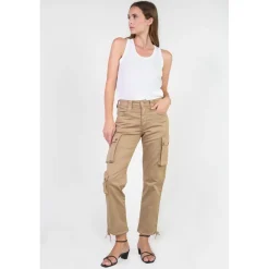 Pantalon cargo JOW beige en coton Pia