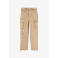 Pantalon cargo JOW beige en coton Pia