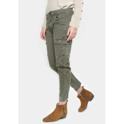 Pantalon cargo RIVERA vert en coton