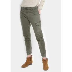 Pantalon cargo RIVERA vert en coton