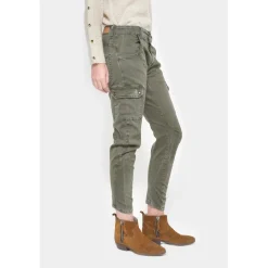 Pantalon cargo RIVERA vert en coton