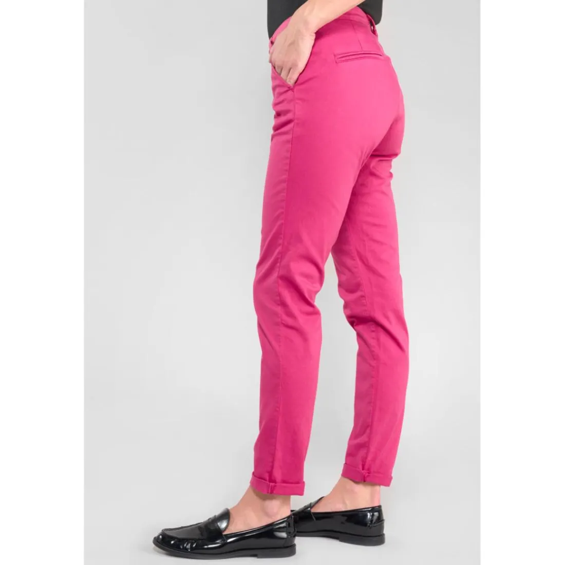 Pantalon chino DYLI 6 rose Jade en coton