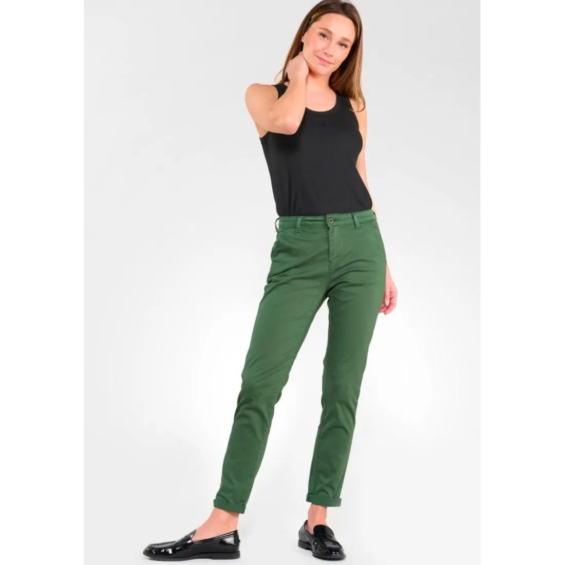 Pantalon chino DYLI 6 vert Willa en coton