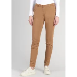 Pantalon chino Dyli4 cappuccino blanc en coton