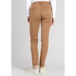 Pantalon chino Dyli4 cappuccino blanc en coton