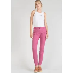 Pantalon chino Dyli3 fuchsia rouge en coton