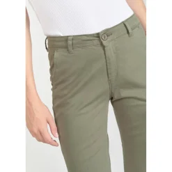 Pantalon chino Dyli3 kaki vert en coton