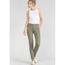 Pantalon chino Dyli3 kaki vert en coton