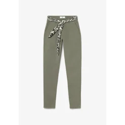 Pantalon chino Dyli3 kaki vert en coton