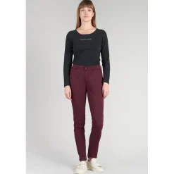 Pantalon chino Dyli4 lie de vin rouge