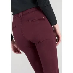 Pantalon chino Dyli4 lie de vin rouge